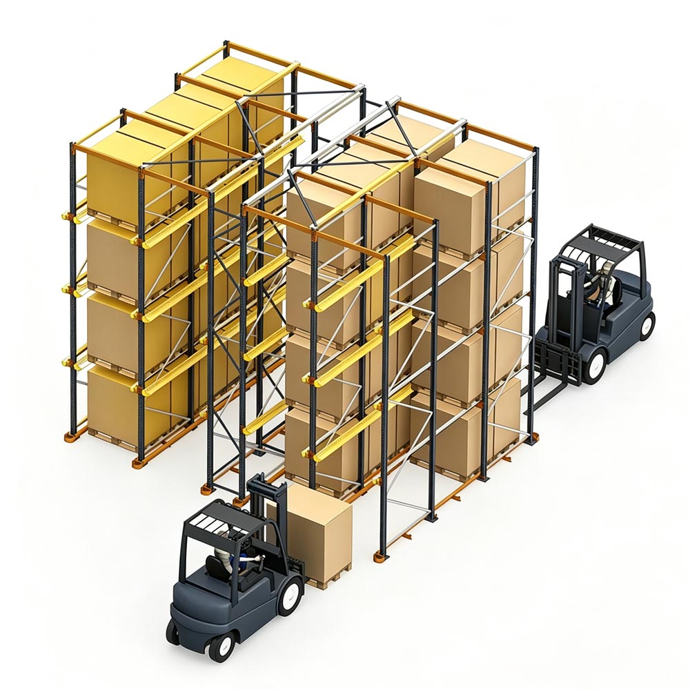 imagen principal del sistema de rack drive-in industrial