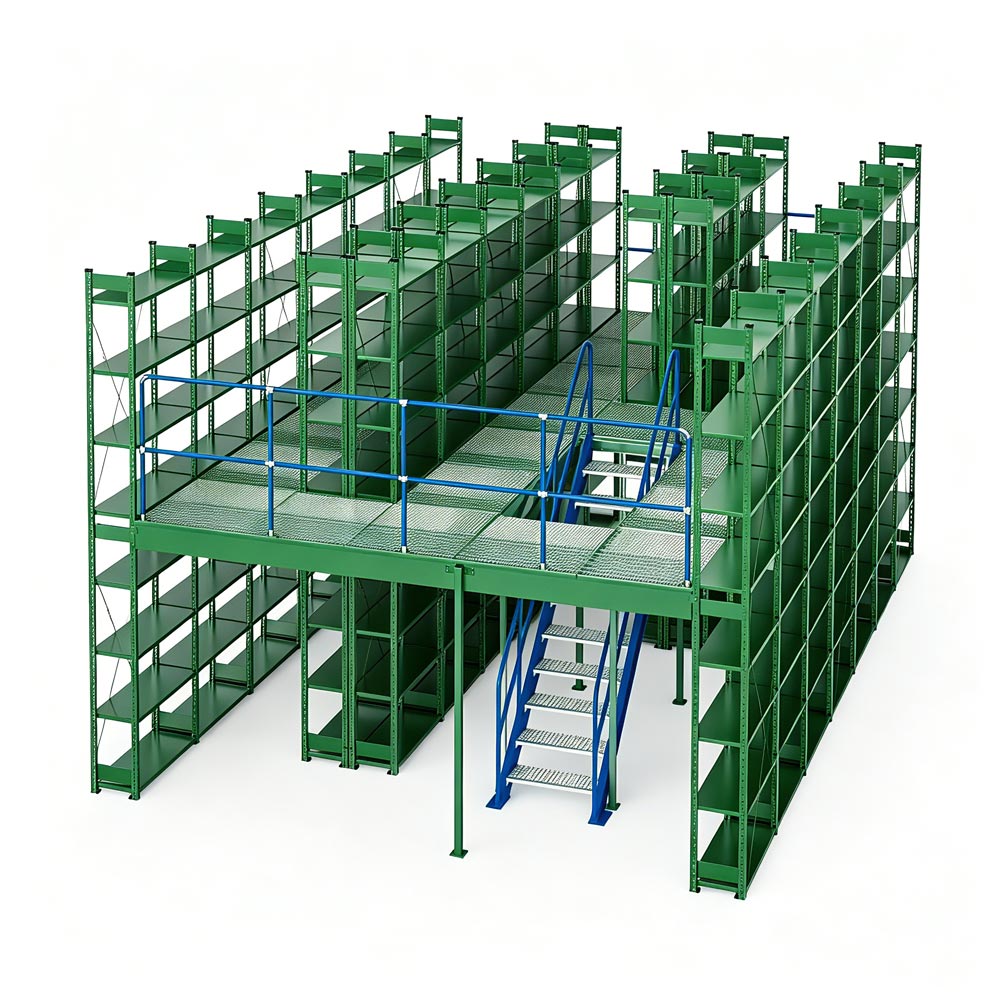 sistema de entrepiso industrial mezzanine rack para almacenamiento pesado